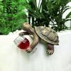 Whimsical Balcony Decorations Wine Drinking Turtle Figurine, Planter Hanger Statue, Plant Waterproof Outdoor Ornaments Pot Resin Ornament for