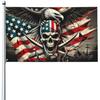 Bald Eagle Skull Pirate Flag Banner American Grunge Design 3x5 Ft And 4x6FT House Yard Outdoor Decoration