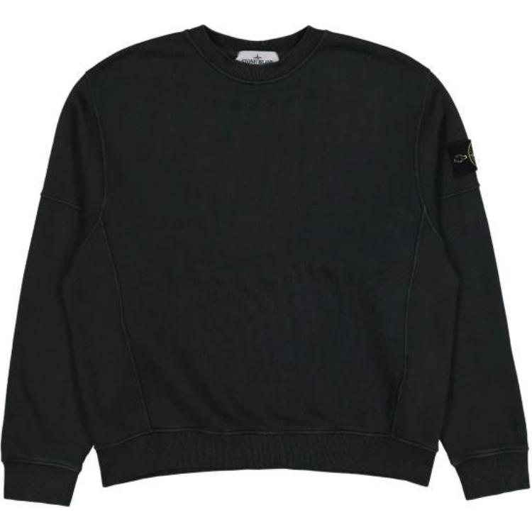 

STONE ISLAND Ss25 Однотонный свитшот с длинным рукавом и круглым вырезом Мужской свитшот Черный K1S1561000-32S0045-V0129 M