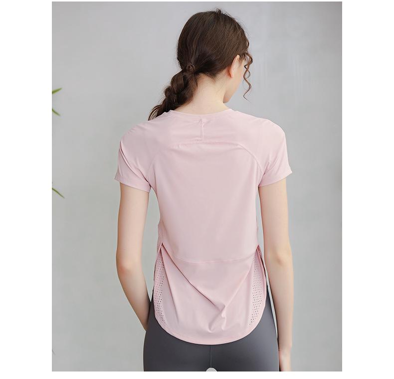 Women's Quick-Dry Short Sleeve Yoga Top - Loose Fit, Nylon, Summer Sportswear