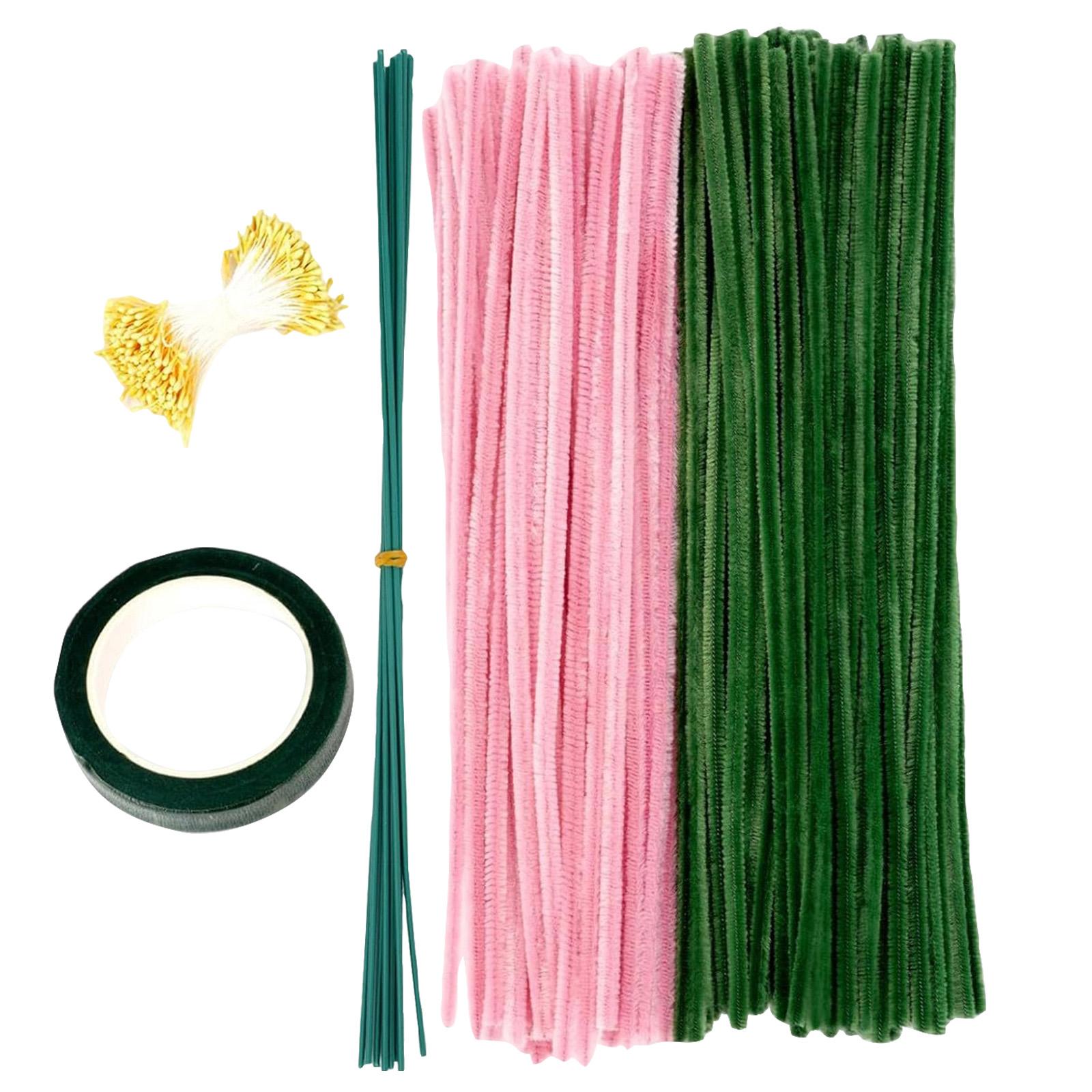 

DIY Set, Handmade Flowers, Twistable Rod Fuzzy Rod Artificial Flower Bouquet DIY Set one size белый