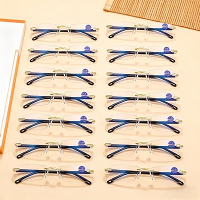 14pcs Frameless Cut Edge Reading Glasses Are Lightweight and Comfortable Reading Tools for Both Men and Women