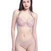 European & American Sexy Lace Bra Set: French Embroidered, Anti-Sagging Design for Smaller Look.
