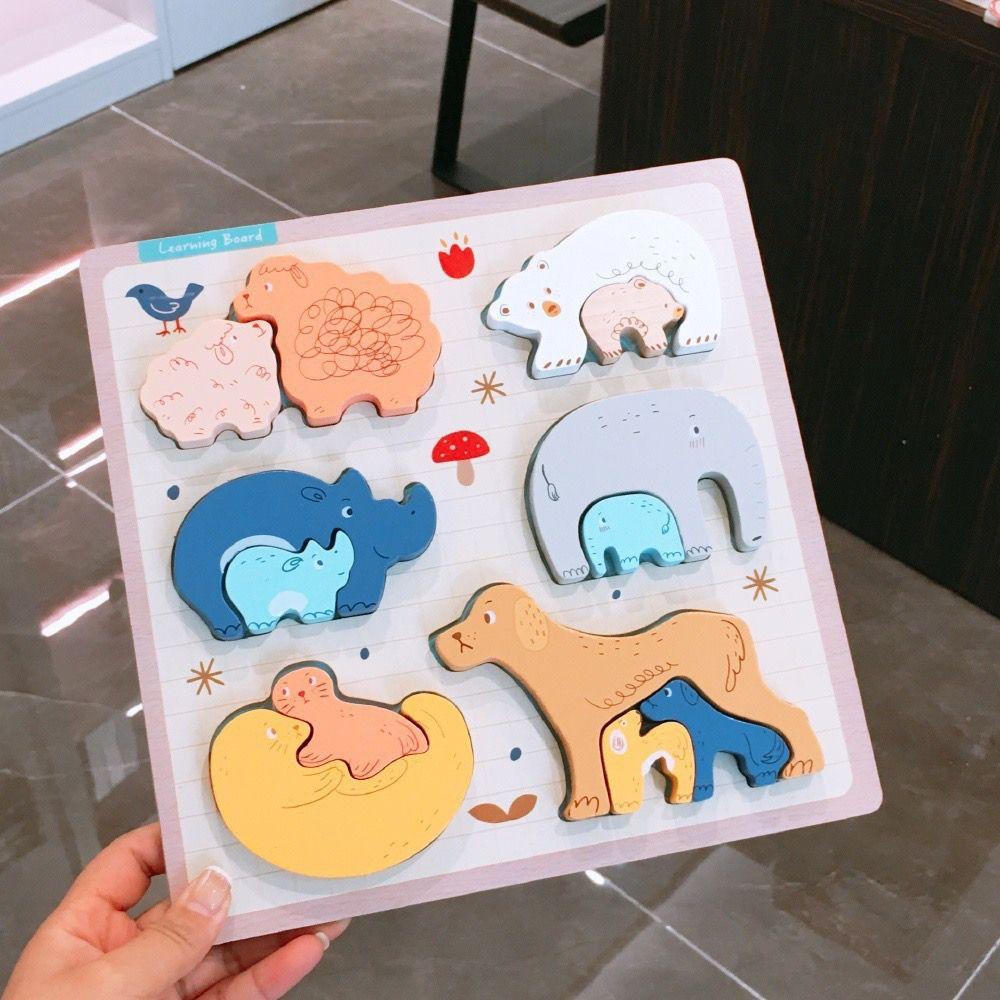 Children's Montessori Early Education Panel1-2-3Year-Old Baby Educational Wooden Puzzle Matching Toy Boys and Girls Grab