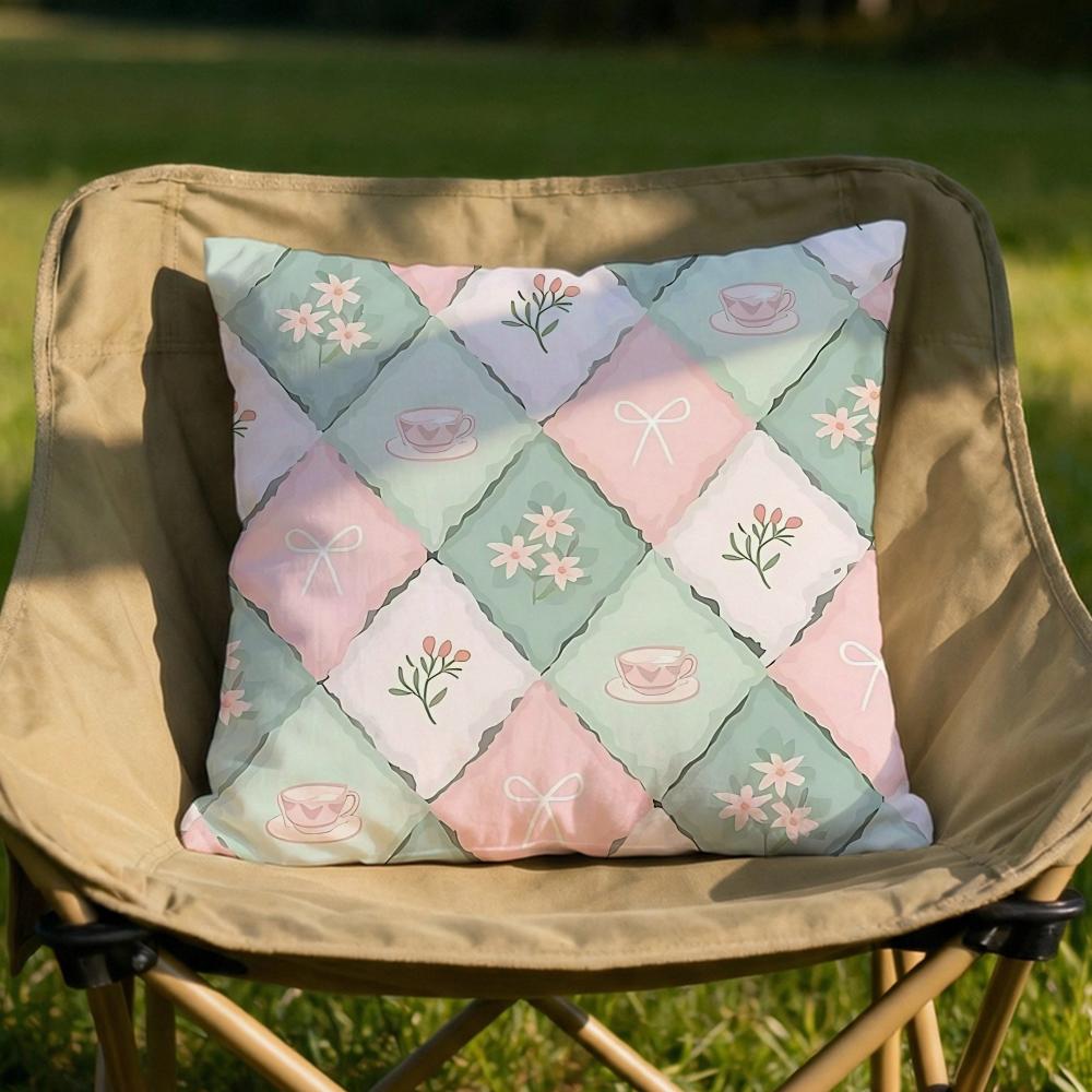simple checks Cushion Cover Soft Reversible  Durable Pillow Cover  MultiScene Use for Home  Car Daily Comfort