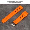 20mm Watch Band Silicone Pin Buckle Waterproof Sweat Proof Watch Strap(Orange )