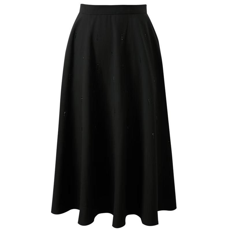 Sancai 2026 Summer Elastic High-Waist A-Line Long Skirt XL