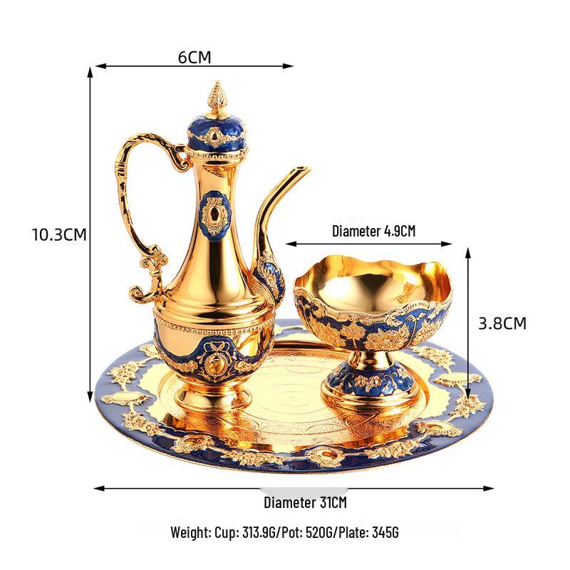 European Light Luxury Metal Wine Set