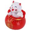 Solar Powered Lucky Cat Lucky Wealth Welcoming Cat Car Decor Desktop Cash Register Opening