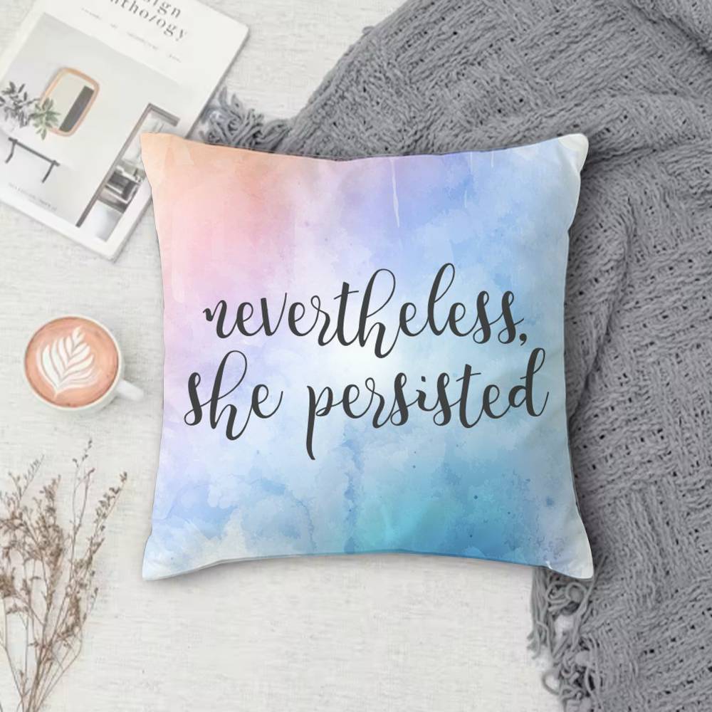 Girl Power Double-Sided Printed Square Pillow Cover Decorative Cushion Cover For Sofa Bedroom Bedside