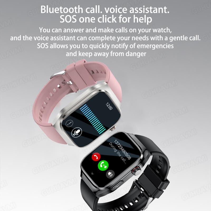 2025 Nové chytré hodinky na měření kyseliny močové, krevních tuků, EKG+PPG, pulzu, krevního tlaku, s Bluetooth voláním, sportovní pro Xiaomi, hodinky pro sledování zdraví