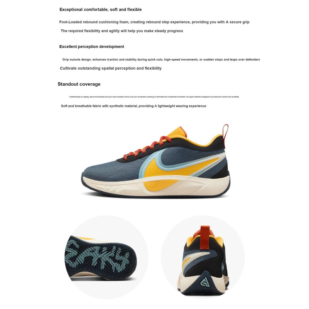 Nike Giannis Freak 6 GS Olympic Origins Kids Sneakers Blue Armory-Navy University-Gold FQ7379-400