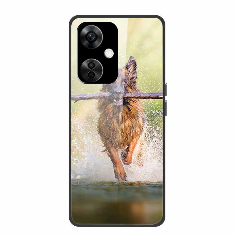 Personalisierte bunte Landschafts-Handyhülle mit gehärtetem Glas für OnePlus NORD CE 3 5G