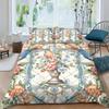 3D Digital Printing Hand-Painted Plant Flower Quilt Cover Pillowcase Two Or Three-Piece Set Polyester Abraded
