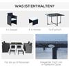 Seating Group for 8 People Poly Rattan Garden Set Seating Set Black