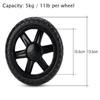2Pcs Shopping Cart Wheels 5/6.5Inch Dia Suitcase Luggage Rubber Wheel Travelling Trolley Caster Replacement Parts Accessories