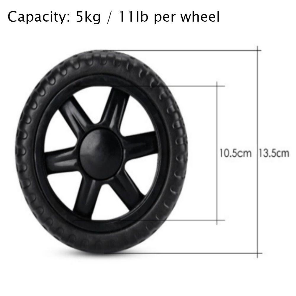2Pcs Shopping Cart Wheels 5/6.5Inch Dia Suitcase Luggage Rubber Wheel Travelling Trolley Caster Replacement Parts Accessories