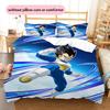 Biancheria da letto con motivo Vegeta Decorazione per la casa Regalo di compleanno (1 * copripiumino + 2 * federa, senza nucleo)