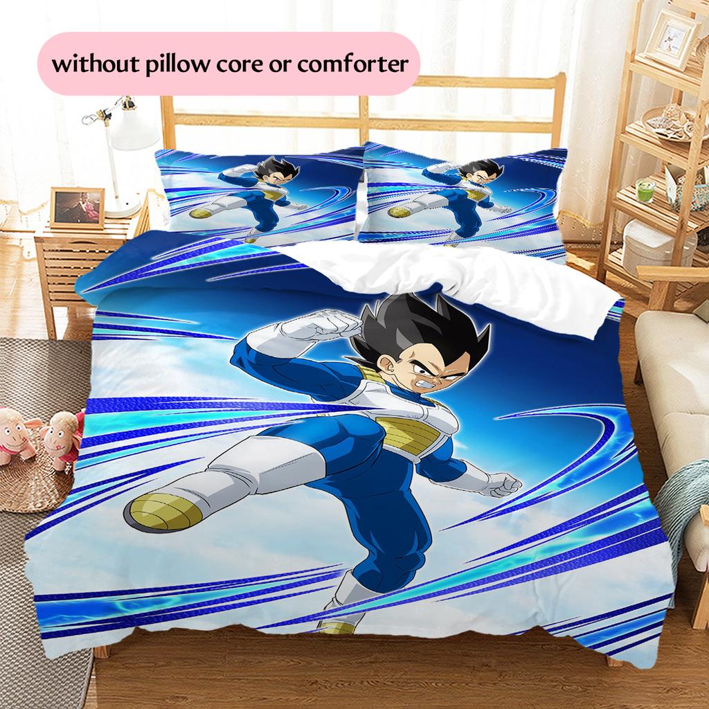 Biancheria da letto con motivo Vegeta Decorazione per la casa Regalo di compleanno (1 * copripiumino + 2 * federa, senza nucleo)