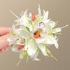 Stoffblume Blumiges Haaraccessoire Eleganter Hawaiianischer Entenschnabelclip Blumen-Haarclip Tägliches Tragen