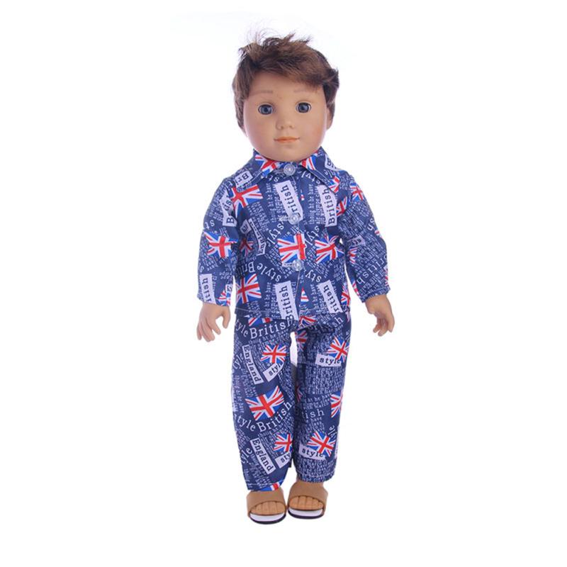 Nightwear Set for 18 Inch Boy Dolls Cute Mini Clothes Accessories for Dolls
