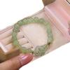Double Ring Design Interlocking Bracelet Imitation Jade Bangle Jewelry  Women Accessories