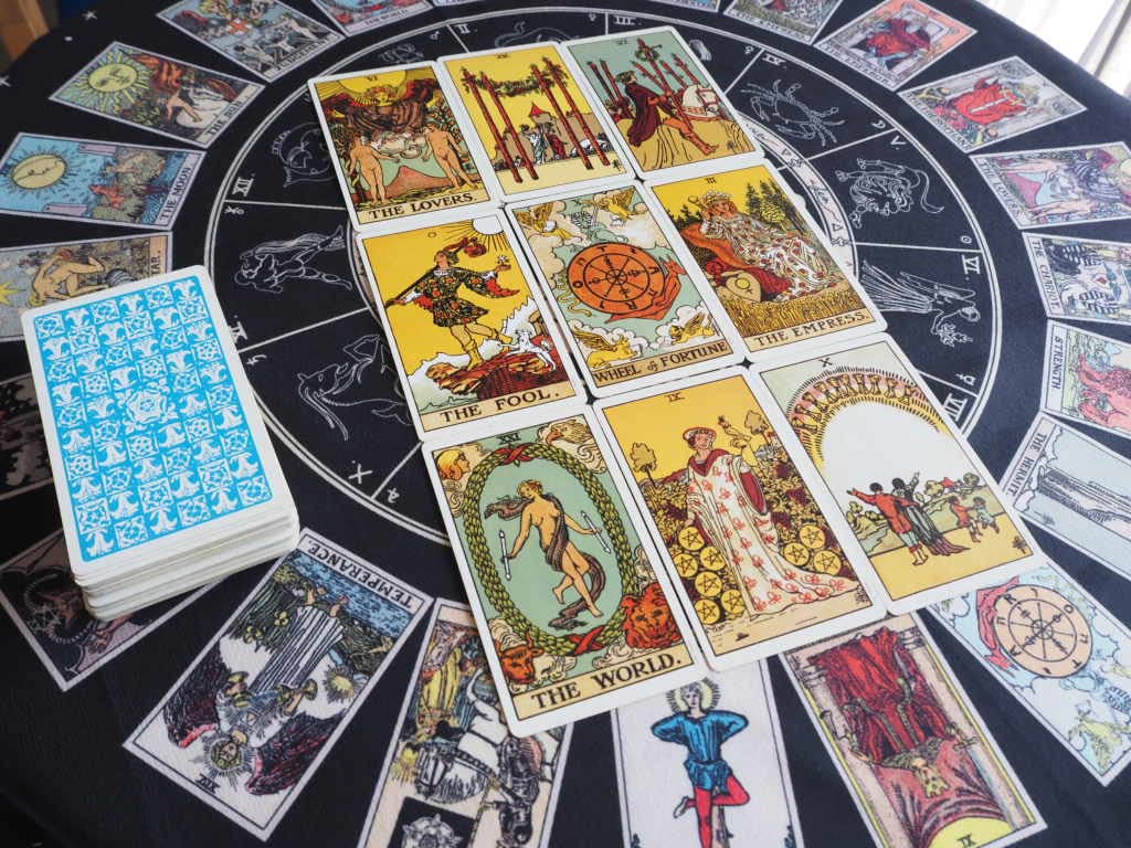 RELIGHT Tarot Magic Wall Interior Curtain 100 X 75 Tapestry, Magic, Divination, Tricks, Hanging, (Black (Tarot Cards, Thin), Cm)