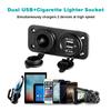 12V Dual USB Car Cigarette Lighter Socket Splitter 12V Charger Power Adapter Outlet Accessories New Arrive