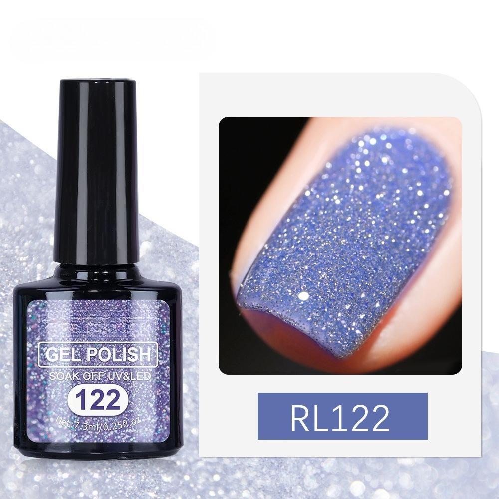 

7,5 мл гель-лак для ногтей с блестками, замачиваемый УФ-светодиодный гель-лак для дизайна ногтей, маникюр синий