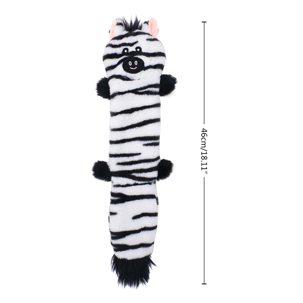 Dog Squeak Toy Puppy Toy Cute Unstuffed Chew Toy for Dog Teething Soft Pet Toy Plush Animal Cartoon Characters
