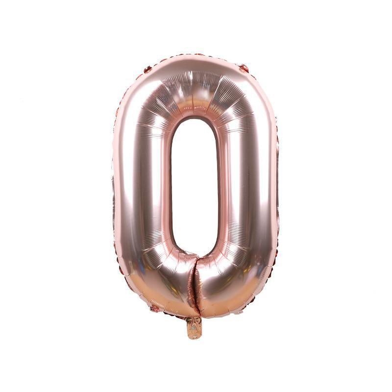 32 Inch Digital Aluminum Film Balloon, Medium Digital Gold Silver Red Black Gradual Change Color Birthday Decoration Wedding Party Balloon