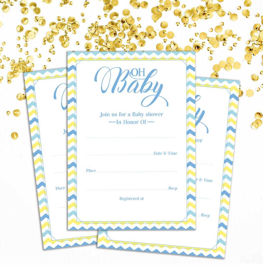 Darling Souvenir Einladungskarte für Babyparty, druckbar, zum Ausfüllen oder Beschreiben, blanko, Einladungen, Partyzubehör, 28 Stück