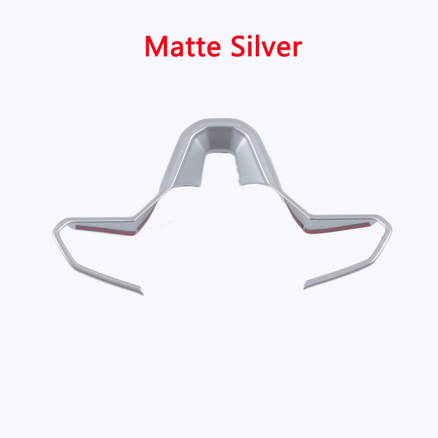 For VW Volkswagen Teramont Atlas    2024 Steering Wheel Frame Covers Trim ABS Plastic Car Styling Accessories 1PCs Matte Silver