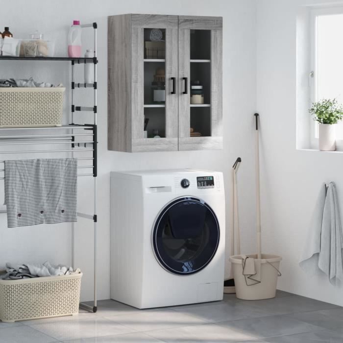 VidaXL Armoire murale sonoma gris 69,5x34x90 cm 828482