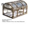 Retro Storage Box Jewelry Cosmetics Organizer Sturdy Structure Transparent Design Solid Jewelry Box Organizer Case