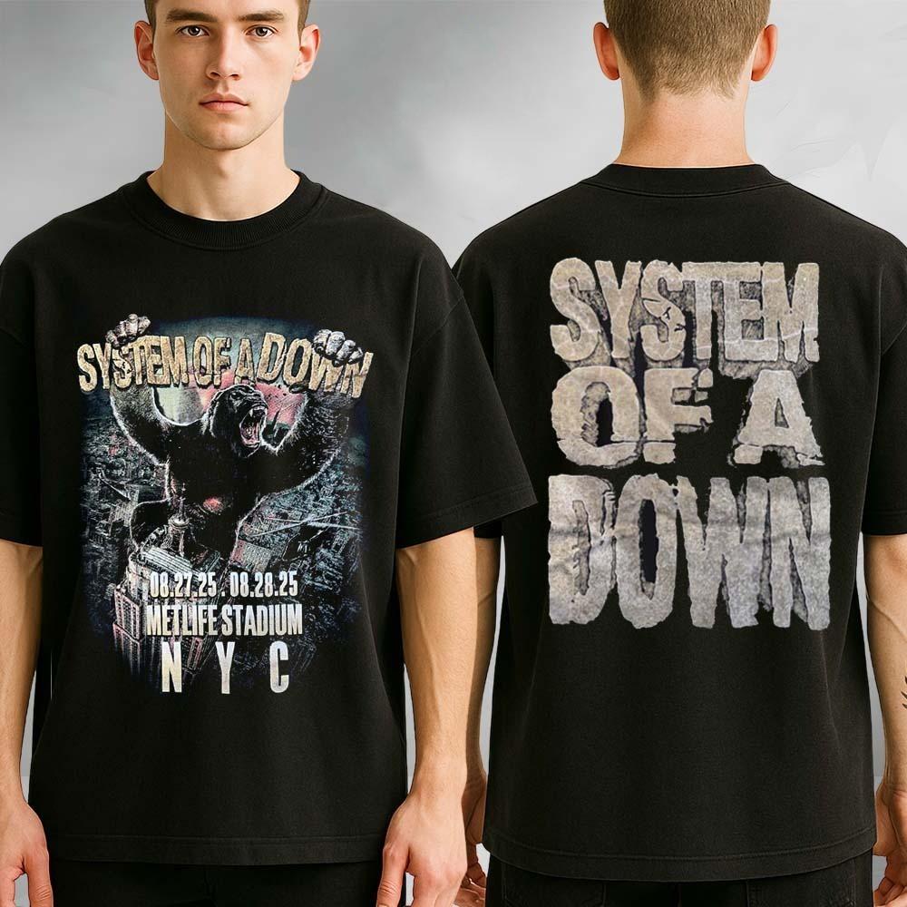 System of a Down T Shirt MetLife Stadium NYC Aug 27-28 2025 Tour Tee