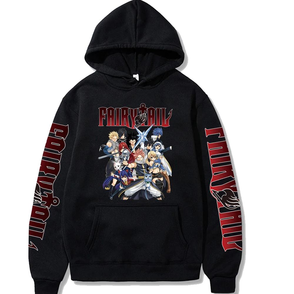 Anime Fairy Tail Clothes Autumn Fleece Manga Hoodies Casual Loose Sweatshirt Long Sleeve Streetwear Unisex Pullover