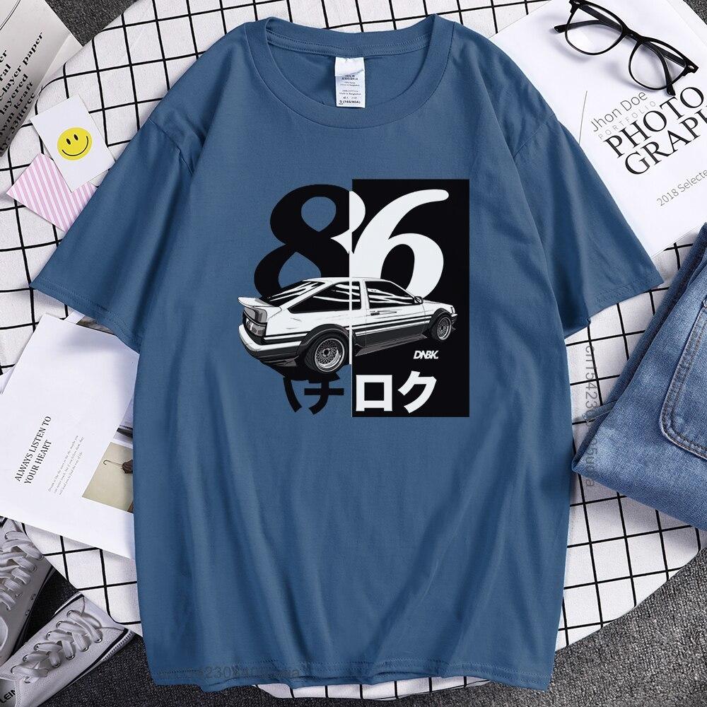 Fashion Japanese Drift Anime Initial D T Shirt Unisex Summer Cool Brand Short Sleeves Tshirt Casual Ae86 Initial D Homme Tshirt