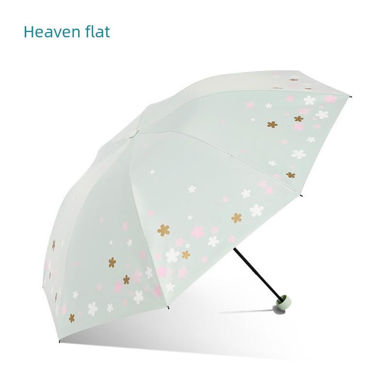 Paradise Umbrella Sun Protection UV Protection Sun Umbrella Sun Umbrella Light Small Portable Folding Umbrella Women Dual-Use Student