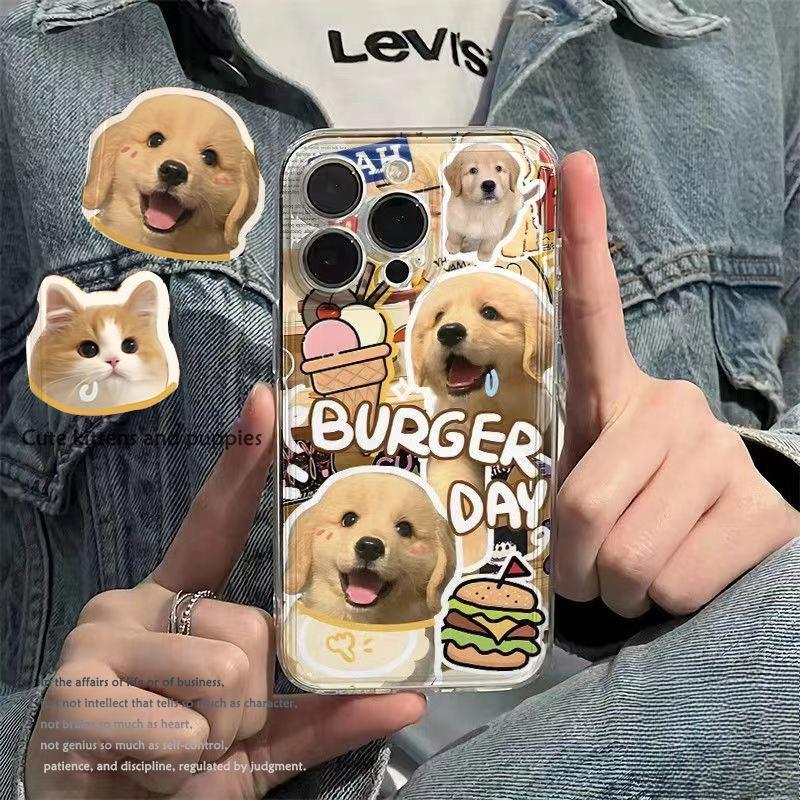 The Hamburger Cat One Day Couple Phone Case Is Suitable for Apple 16promax Space 15iPhone14
