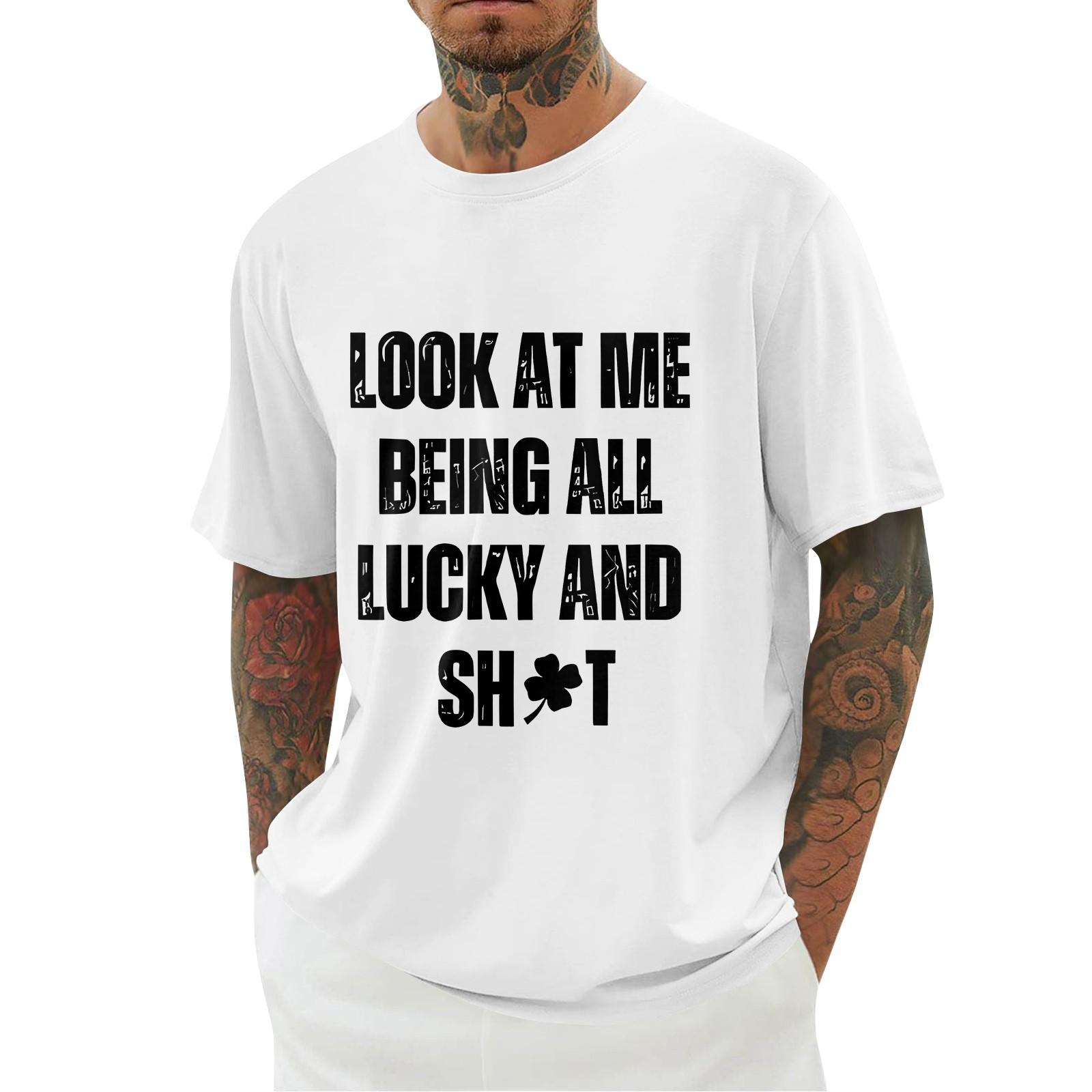 

Мужская ул.. Футболка с принтом Патрика, мужская, свободная, повседневная, с коротким рукавом XXL белый