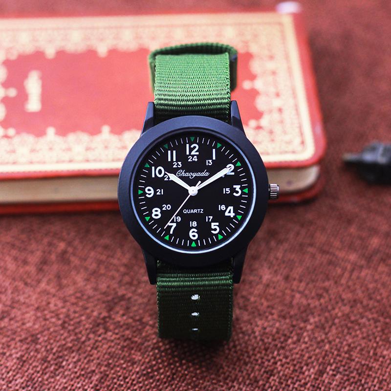 High Quality Fashion Children Boys Girls Students Man Canvas Breathable Sweat-proof 24hours Watches