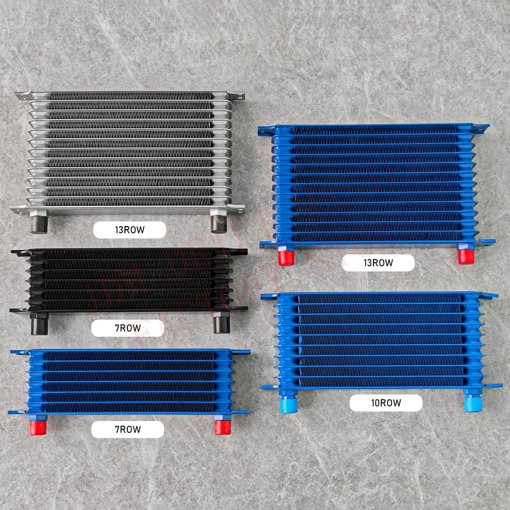 7/10/13/Rows AN10 Oil Cooler Universal Japanese Style Aluminum Radiator Engine Transmission Oil Cooler