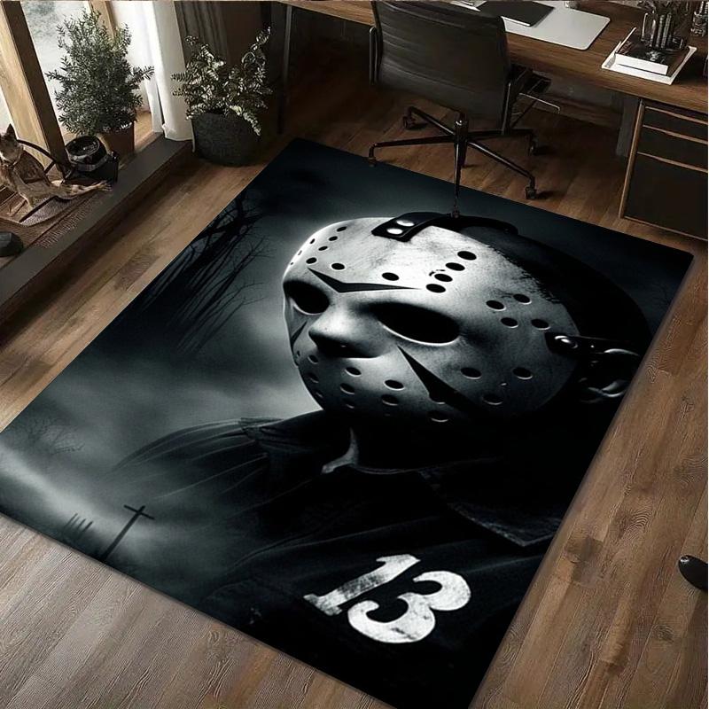 1Pc Jason Print Rug - Home Decoration Carpet For Living Room Bedroom Flooring Computer Chair Area Rug