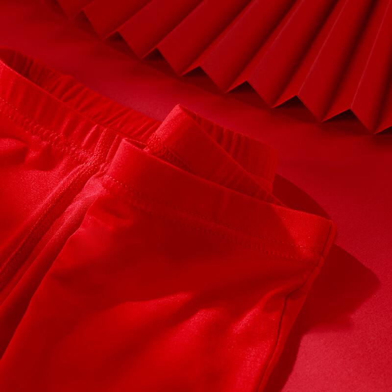 Langsha Men's Festive Red Modal Boxer Briefs 2-Pack