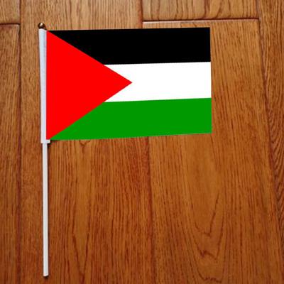 דגלי פלסטין מחזיקים ביד, עמידים ללבוש רך שאינו דוהה דפוס מעודן, הנופף ביד קישוטי דגלי פלסטין