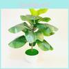 Ficus Pandurata Hance Artificial Greenery With Plastic Leaves For Living Room