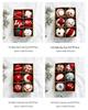 Christmas Ornament Set: Flocked & Painted Hanging Balls In Gift Box for Tree Decoration