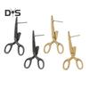 1 Pair Women Earrings Exaggerated Style Scissors Shape Retro Individual Anti-slip Daily Wear Special Occasions Club Ear Jewelry