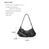 ZR Fashionable Niche Retro Brown Black Hot Girl Armpit Bag One-shoulder Women's Belt Decorative French Stick Portable